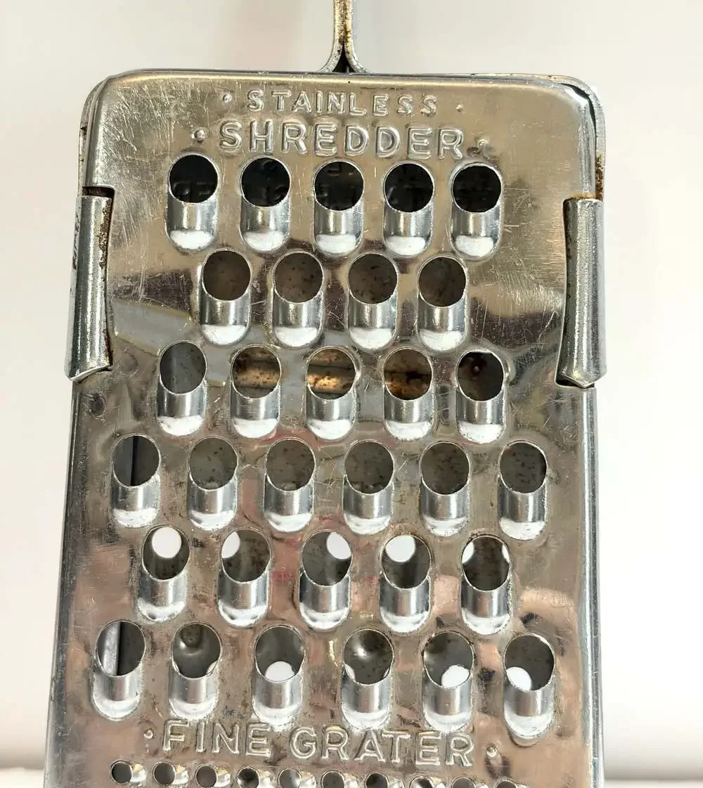 Vtg. Stainless Vegetable Slicer, Coarse Grater, Fine Grater, Chopper & Mincer